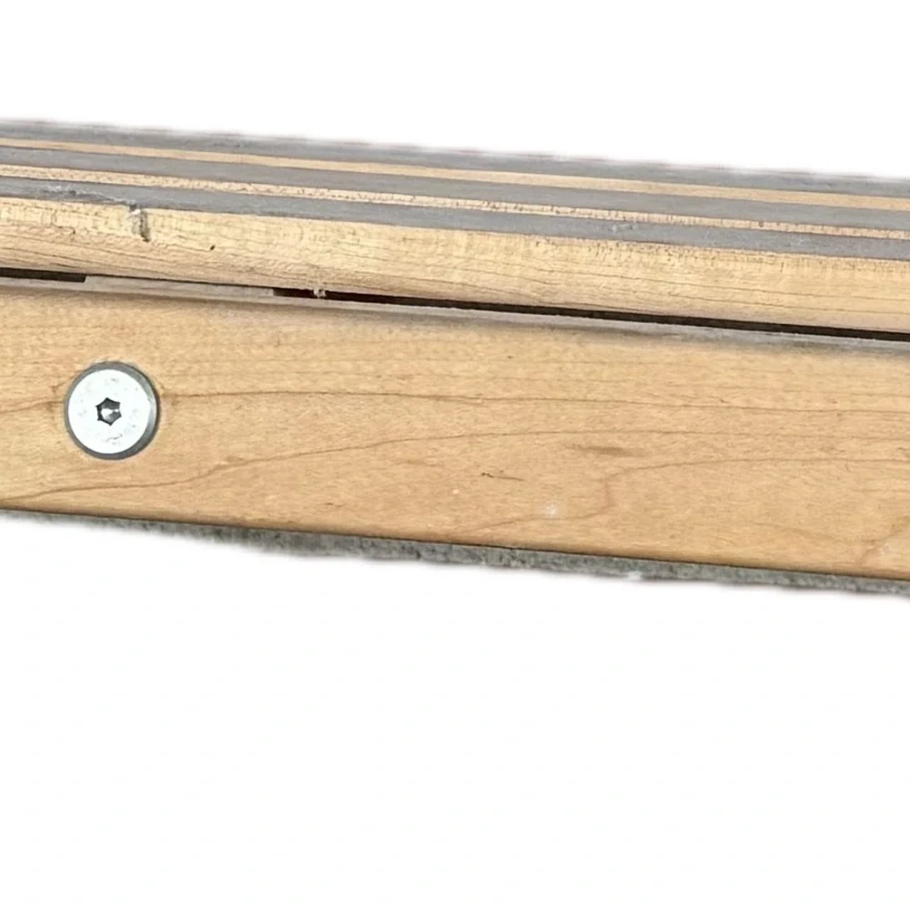 Wooden Shelf with Metal Accents